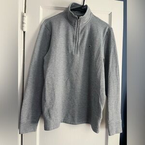 Vineyard Vines Men's Heather Gray Quarter-Zip Sweater